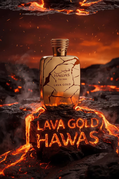 Hawas Lava Gold Perfume 100ml EDP Rasasi